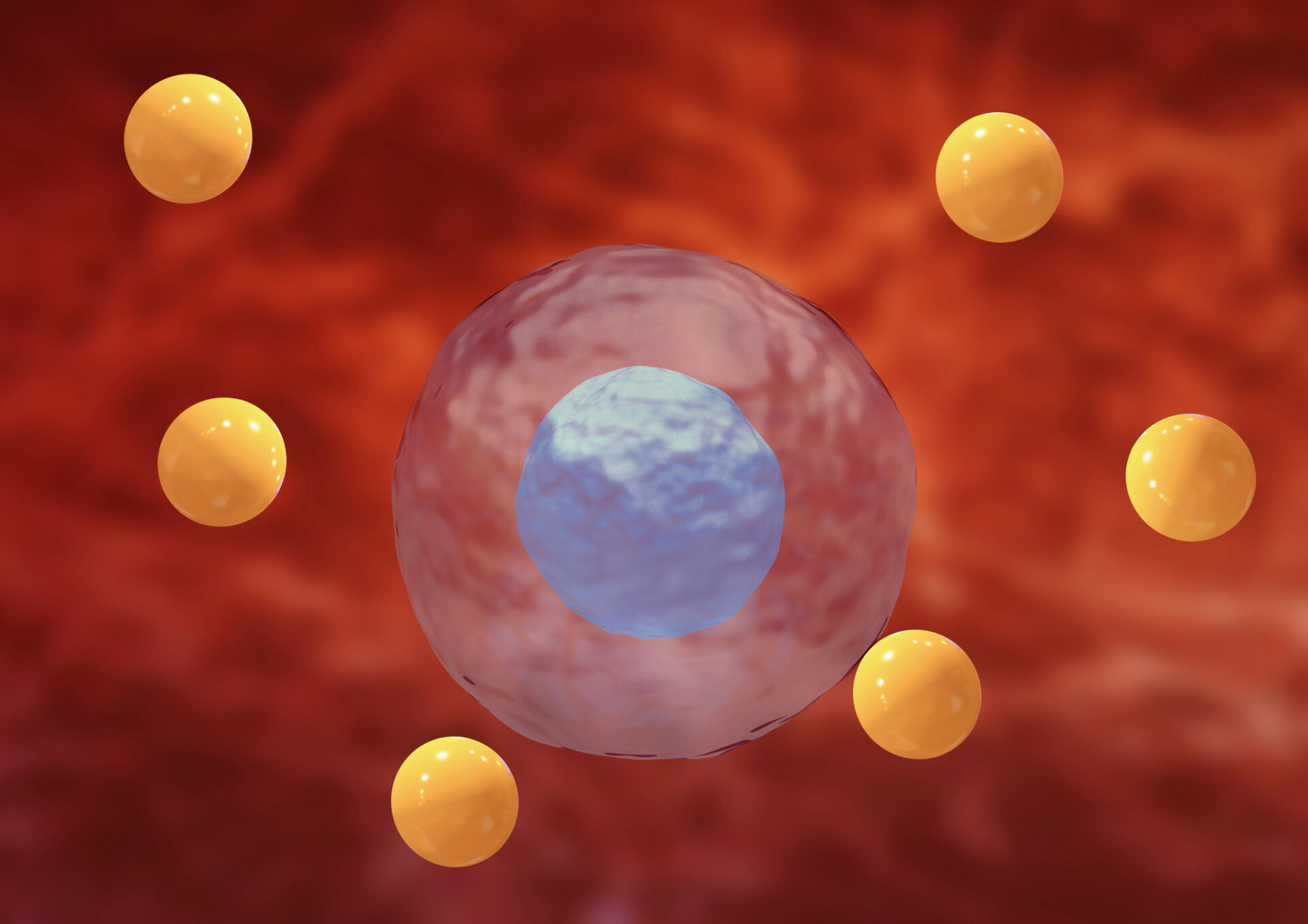 Illustration depicting the NRF2 signaling pathway, highlighting its role in regulating antioxidant and anti-inflammatory responses within cells